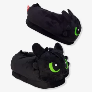 PANTUFA BANGUELA INFANTIL 3D DRAGÃO PRETO FURIA DA NOITE DO FILME COMO TREINAR O SEU DRAGÃO