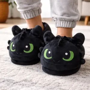 PANTUFA BANGUELA 3D DRAGÃO PRETO ADULTO
