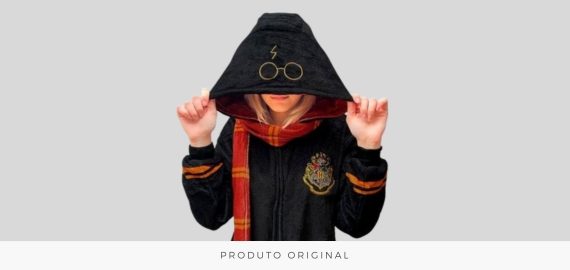 Pijama Macacão Casas Hogwarts Kigurumi Original Harry Potter